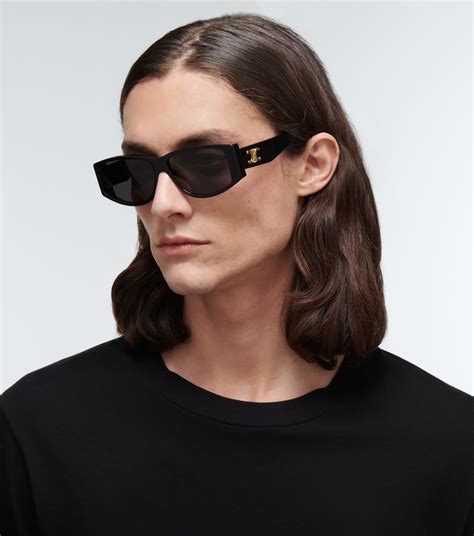 celine 40030 i shield sunglasses|Rectangular sunglasses in acetate .